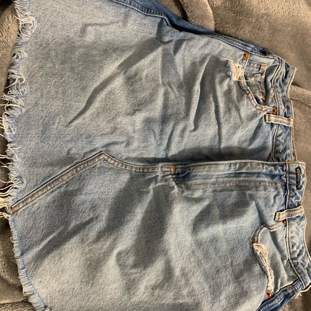Jean skirt slightly distressed